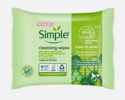 Simple Cleansing Wipes 33’s
