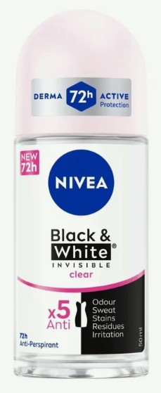 Nivea Roll On 50ml Women’s Black & White Invisible